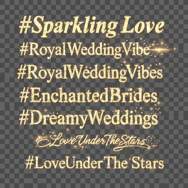 AI generating creative wedding hashtags with sparkle effects