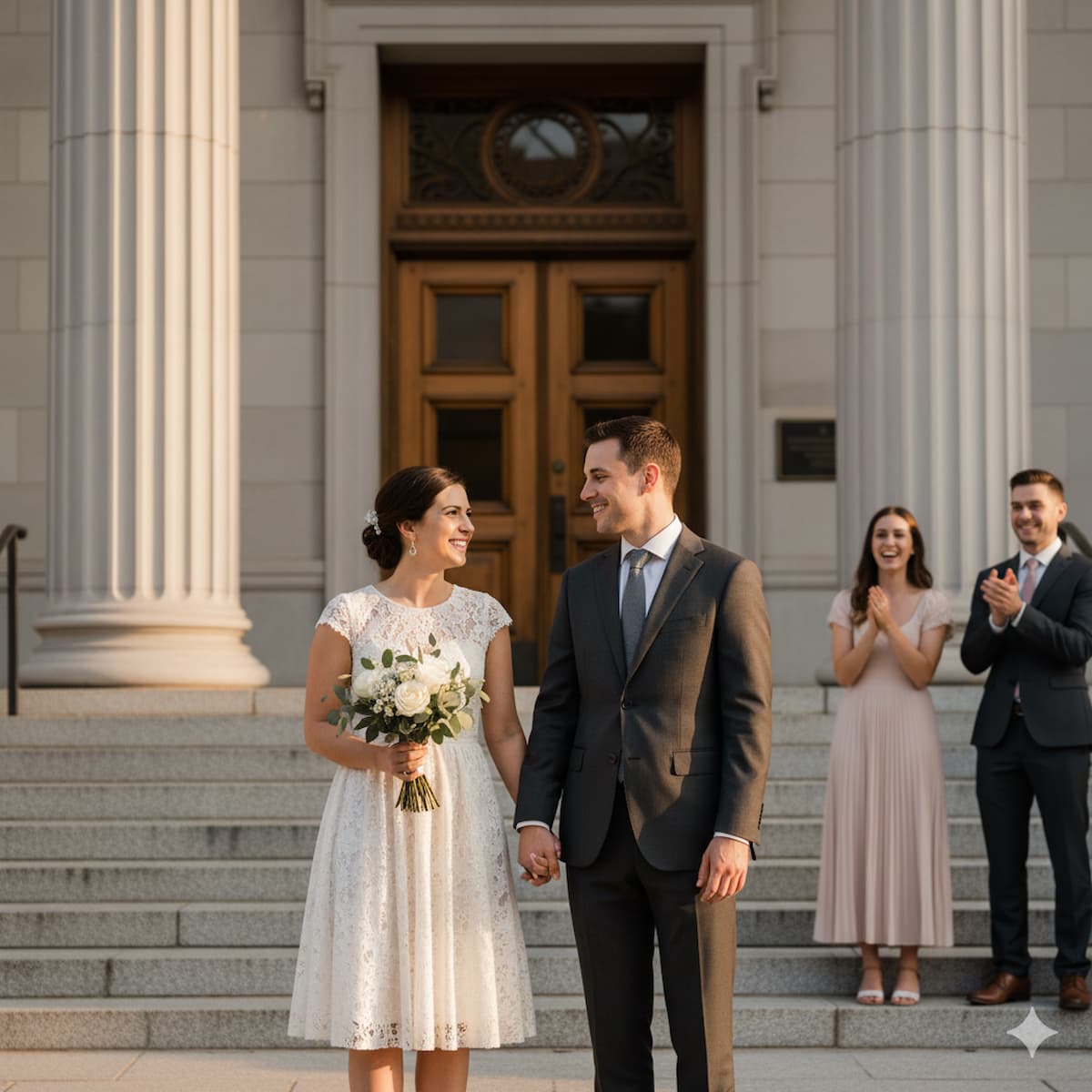Courthouse wedding hashtag ideas - Simple and meaningful wedding hashtags for city hall ceremonies, intimate courthouse weddings, and straightforward legal commitment celebrations